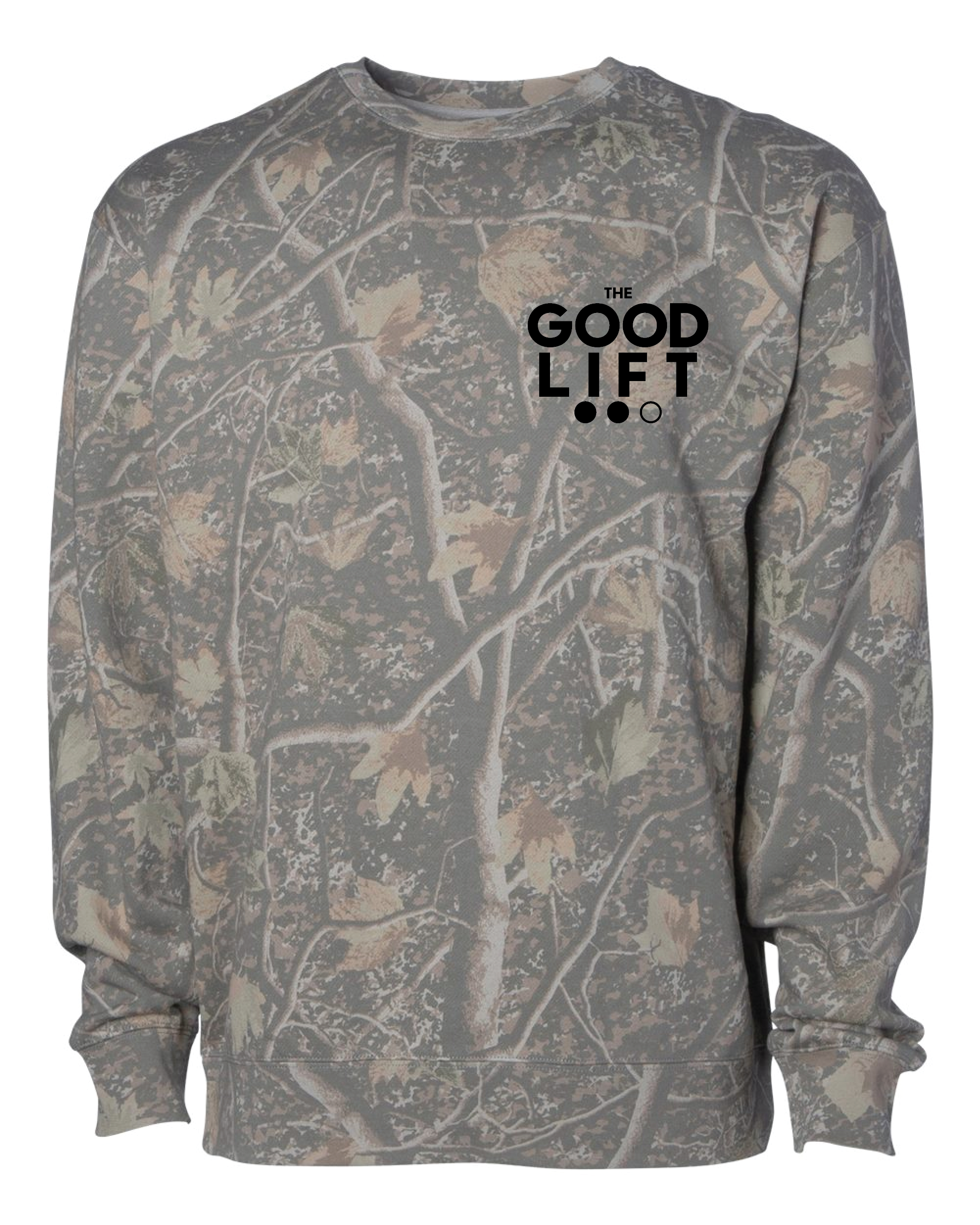 The Good Lift Camo Crew Neck Sweatshirt